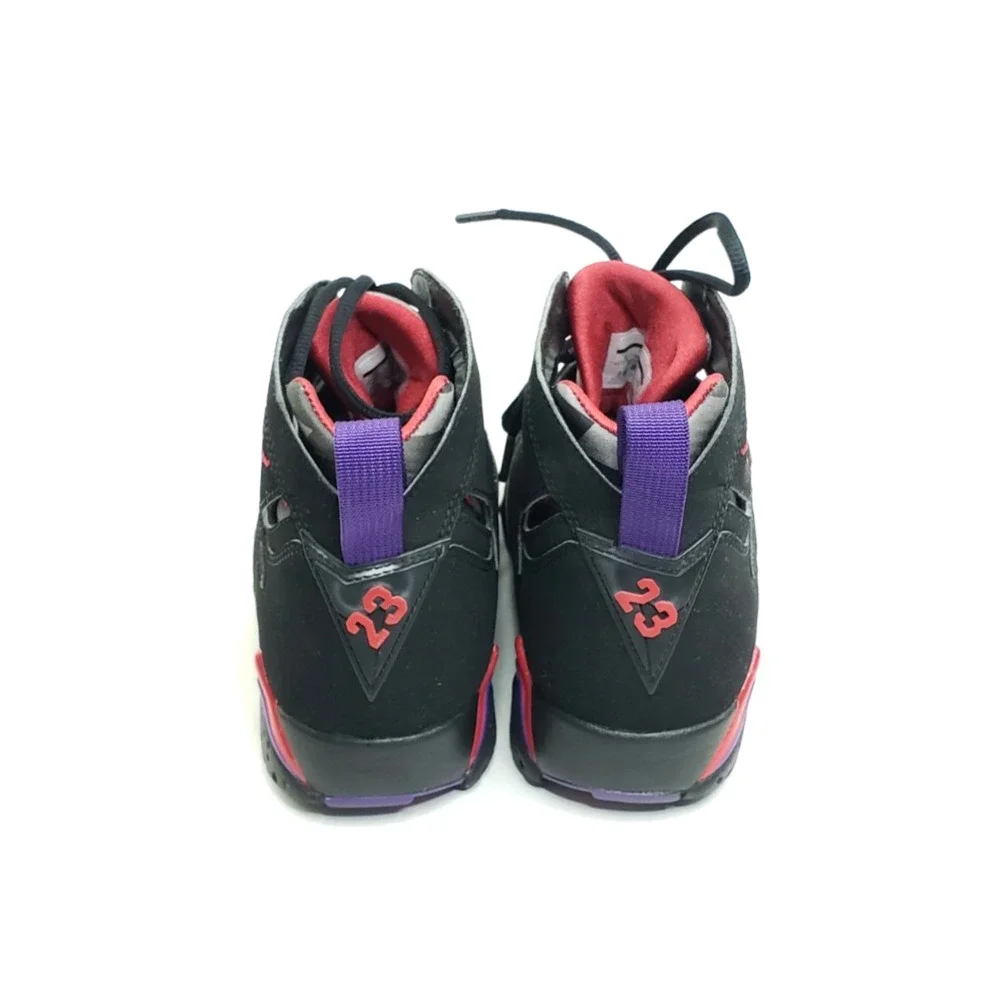 Nike Air Jordan 7 Retro Raptor Mens Basketball Shoes Black Red Purple US 8